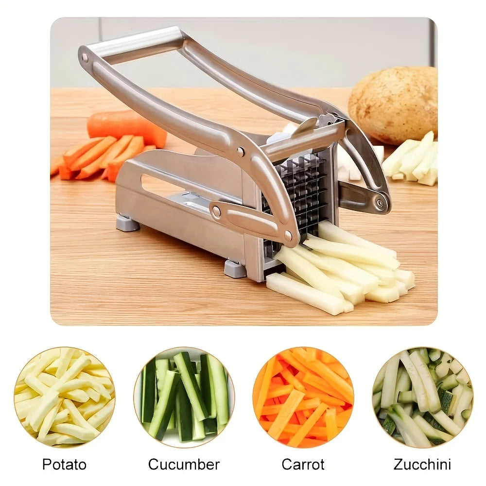 Manual Cutter French Fries Slicer Stainless Steel Potato Chips Maker Meat Chopper Dicer Cutting Machine Cooking Tool For Kitchen