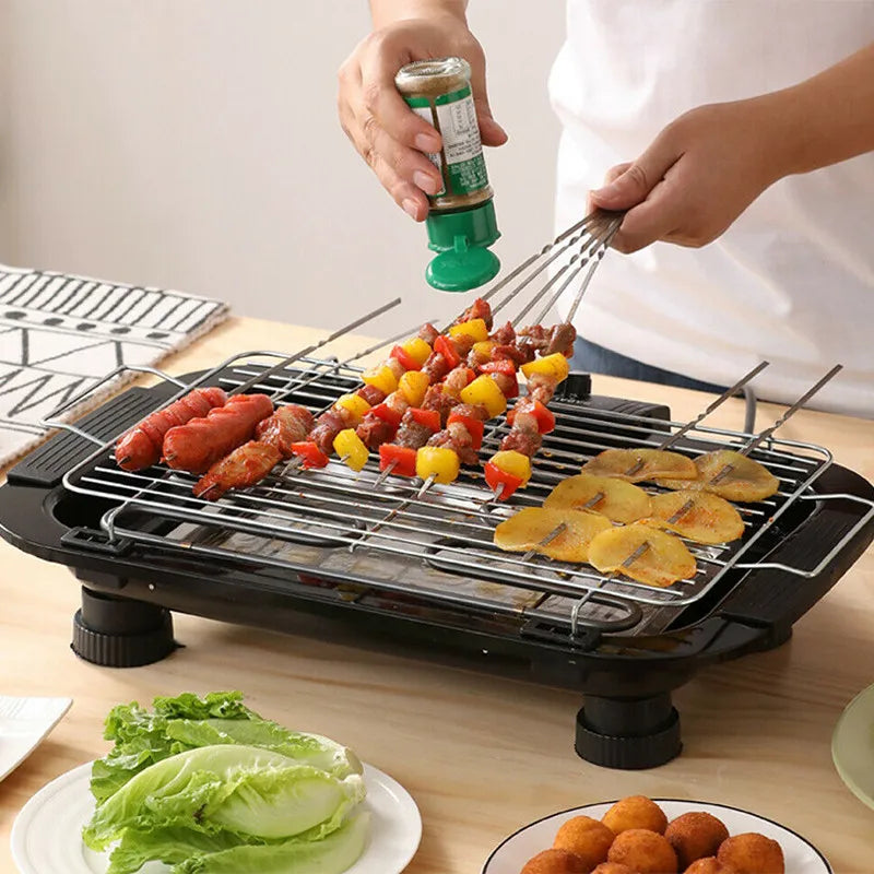 Household Smokeless Grill 2000W Multifunction Electric Griddle Baking Pan Indoor BBQ Grilling Machine With Temperature Control
