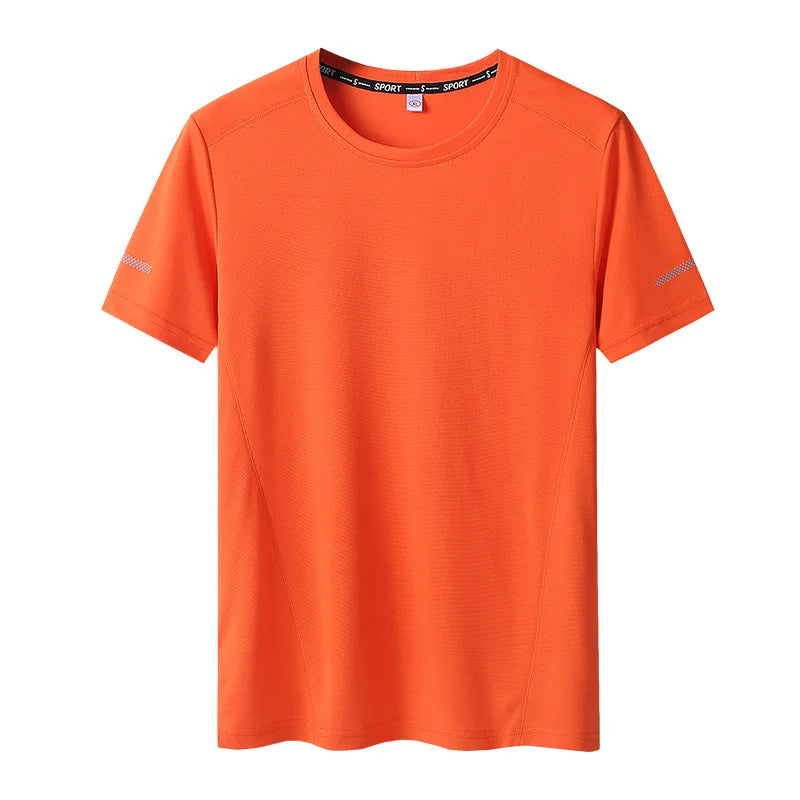 Plus Size 6xl 7xl 8xl 9xl Summer Big Tops Tees Quick Dry Slim Fit T-shirt Men Sport Mesh Short Sleeve Oversized Men's T Shirts