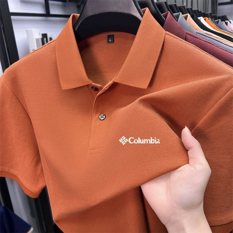 Cotton100% Men's Summer Luxury High Quality Short Sleeves Polo Shirt Letter Printing 25colors Brand T-Shirt Business Men's Wear