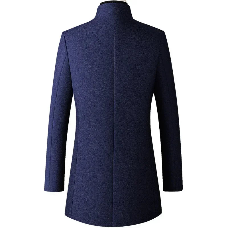 TFETTERS Brand Trench Coat Korean Fashion Business Casual Stand Collar Long Jackets for Men 2025 Autumn Windbreaker Winter Coats