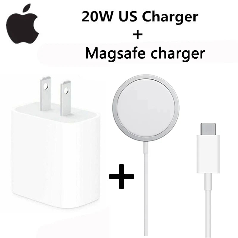 Apple MagSafe Wireless 20W Charger For iPhone 17 16 15 14 Pro Max Fast Charging Type C For iPhone 13 Mini Quick Magnetic Charge