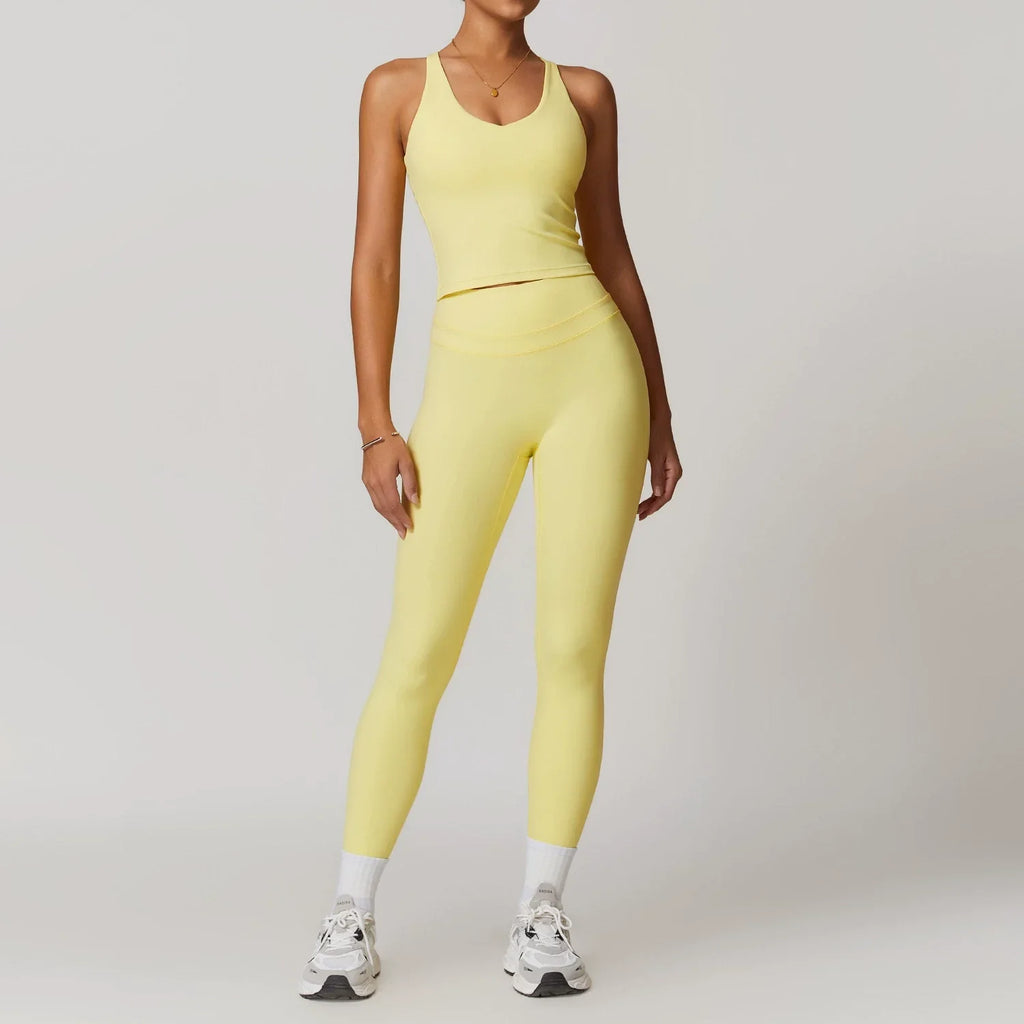 2 Pieces Sportswear Women Yoga Set Gym Clothes Sportswear Yoga Suits Fitness Set Tracksuits Sports Bra Gym High Waist Leggings