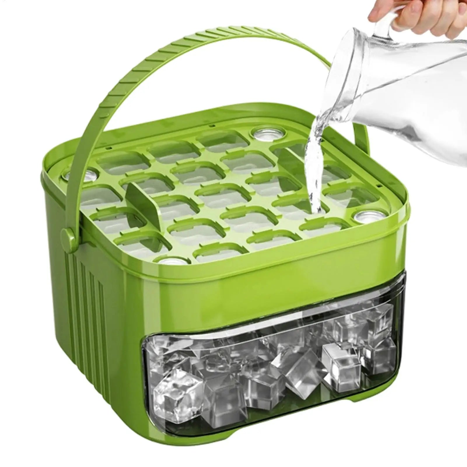 Double-layer 50 Cavity Portable Non Stick Ice Mold Ice Molds Box for Daily Life Kitchen Pool Picnic Camping Vacation Beverages
