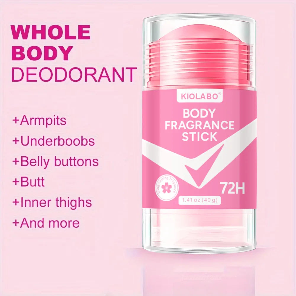 KIOLABO Rose Scent Deodorant Stick, Mild Hypoallergenic Formula, Refreshing Comfort, Hydrating Skin Care, Natural Long-Lasting F