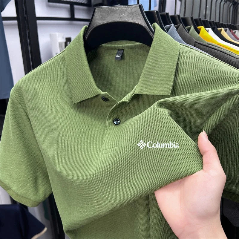 Cotton100% Men's Summer Luxury High Quality Short Sleeves Polo Shirt Letter Printing 25colors Brand T-Shirt Business Men's Wear