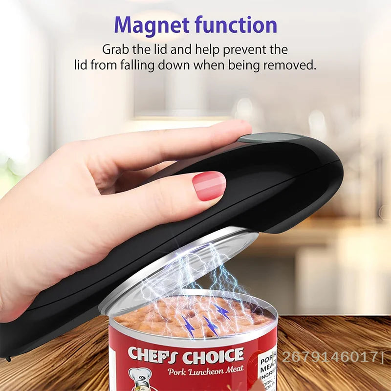 Hands-Free Electric Can Opener Automatic Bottle Opener, , Easy Kitchen Gadget for Cans, Jars, and Twist-Off Lids