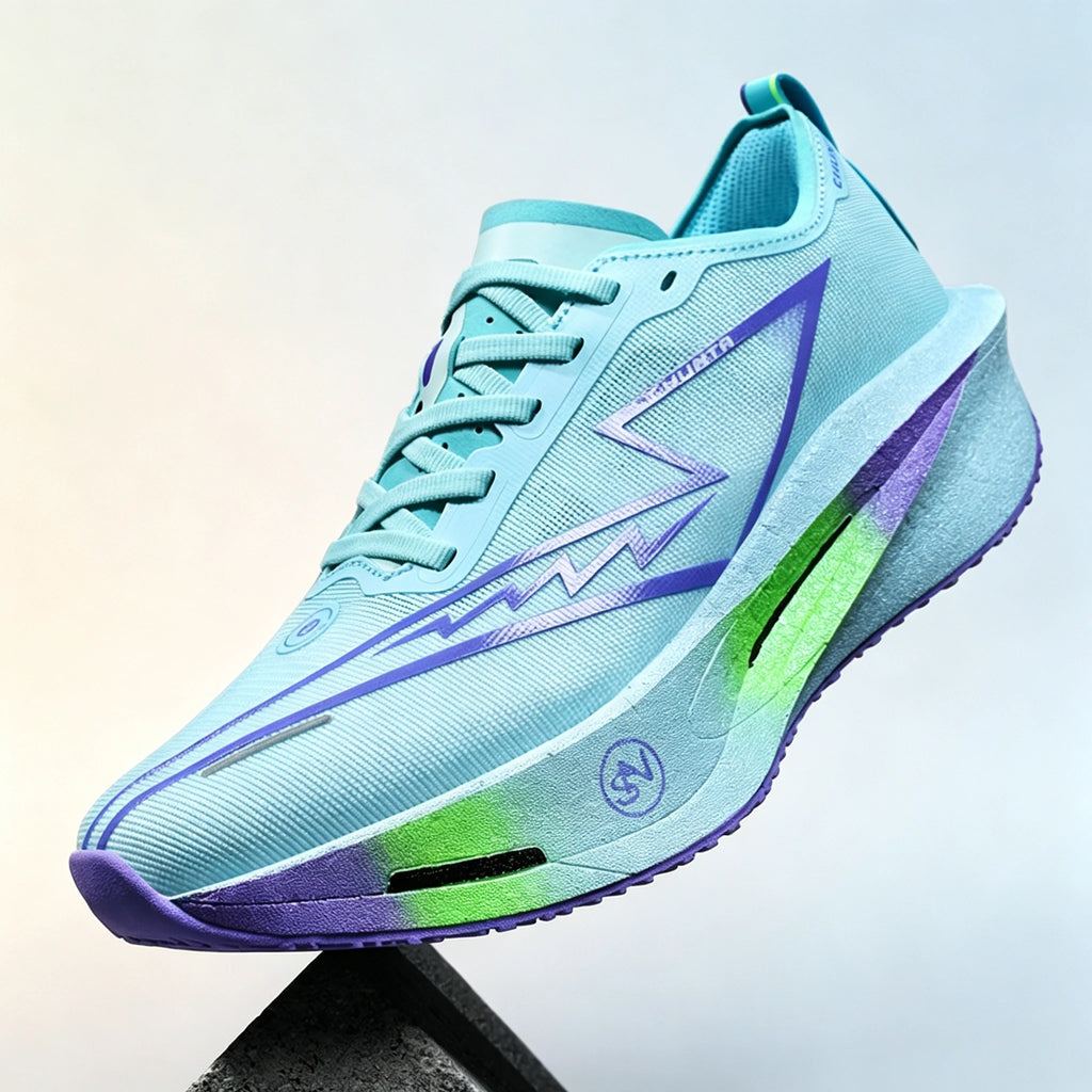 Men's and Women's Breathable Mesh Carbon Plate Chunta Running Shoes, Marathon Shock-Absorbing and Anti Slip Sports Shoes
