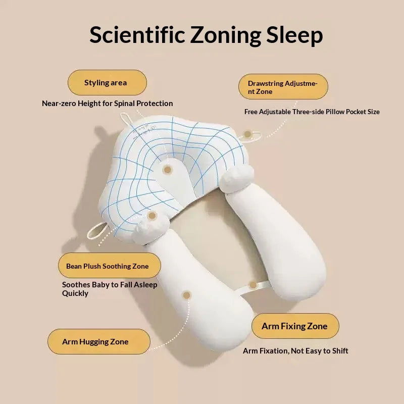 Newborn Baby Hug Comforting Pillow Sleeping Correcting Head Shape Baby Shape Pillow Artifact