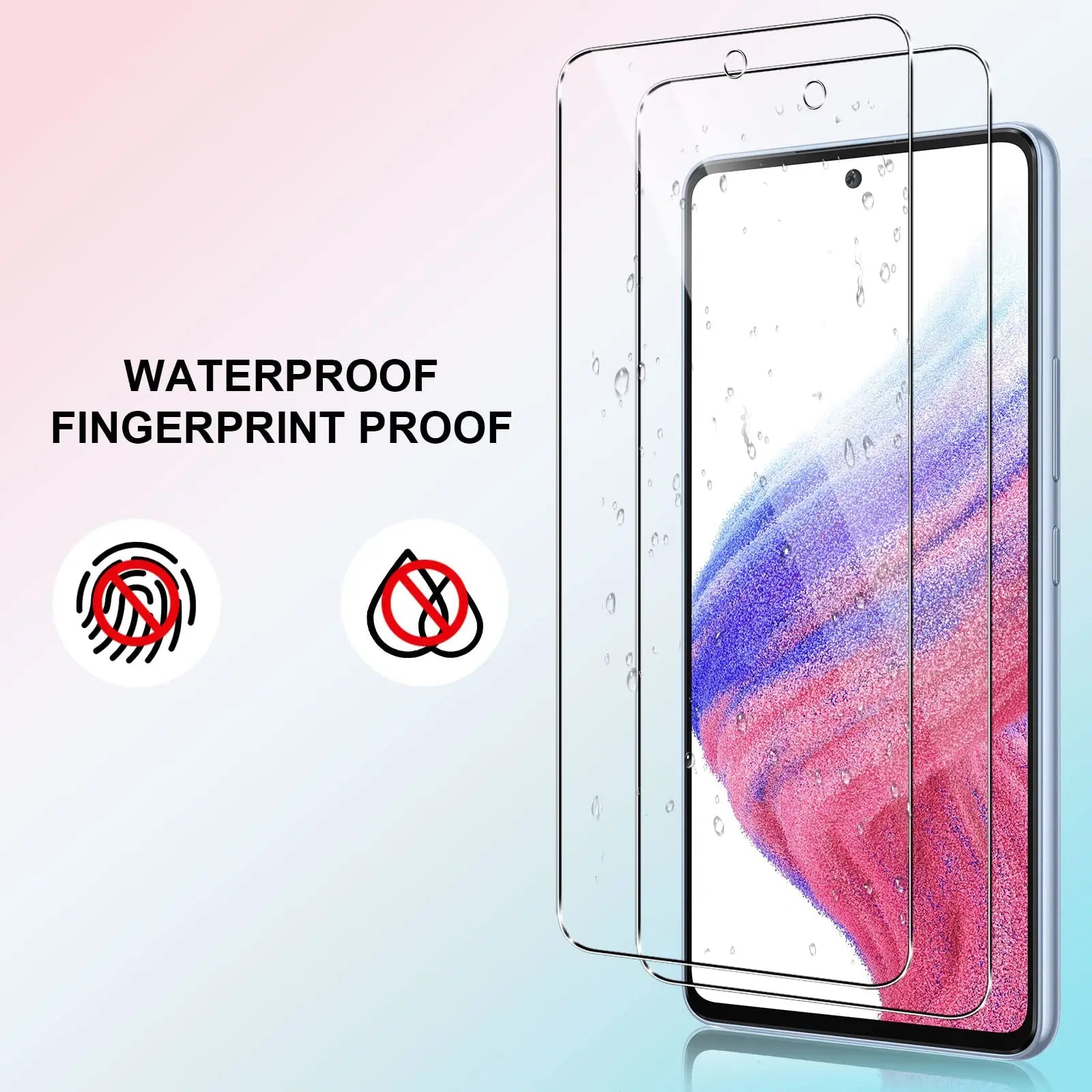 For Samsung Galaxy A53 5G 6.5 inch Screen Protector Tempered Glass Crystal Mica 9H Protective HD Clear Transparent Anti Scratch