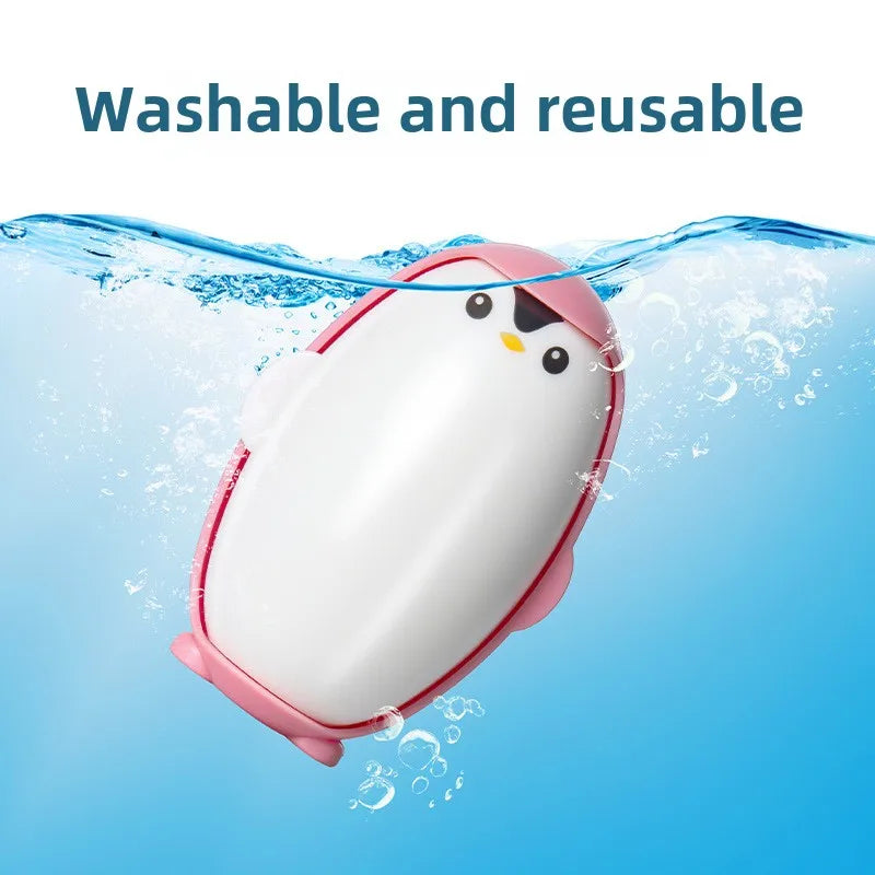 Washable Lint Remover Penguin Clothes Roller Portable Pet Hair Remover Dust Removal Eliminator Brush Hair Sticky Cleaning Tools