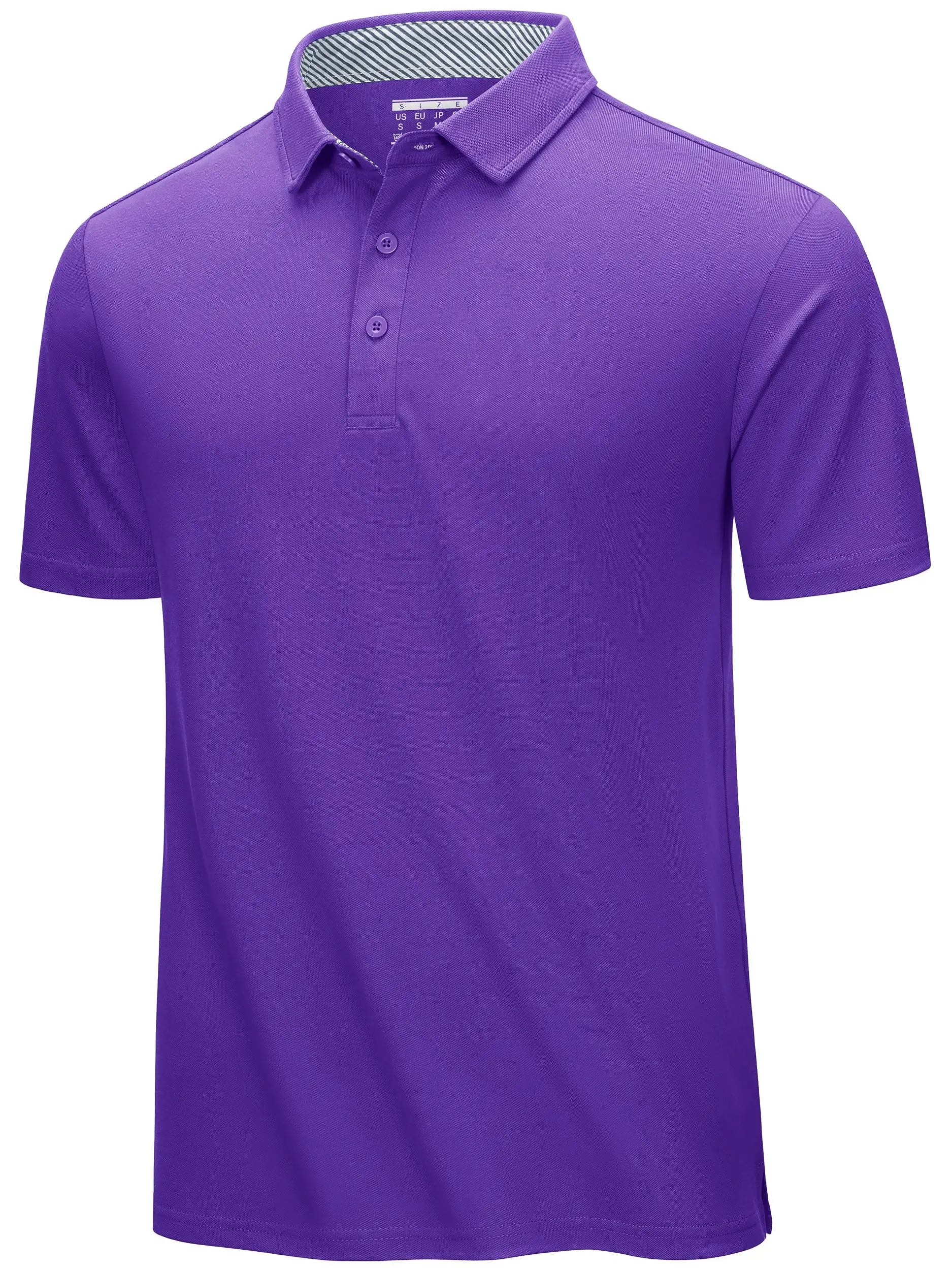 TACVASEN Summer Cotton Blend Golf Polos Shirts Mens Work Polo T-shirts Quick Dry Casual Short Sleeve Pullover Tops Outdoor Tee