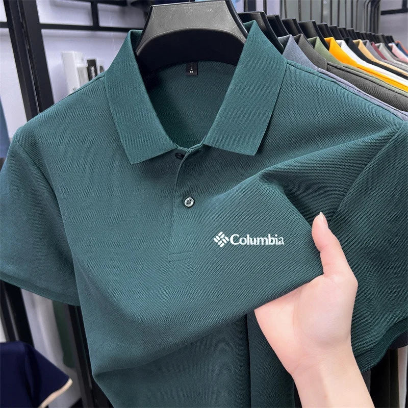 Cotton100% Men's Summer Luxury High Quality Short Sleeves Polo Shirt Letter Printing 25colors Brand T-Shirt Business Men's Wear
