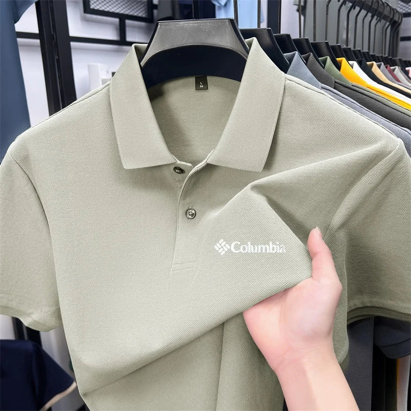 Cotton100% Men's Summer Luxury High Quality Short Sleeves Polo Shirt Letter Printing 25colors Brand T-Shirt Business Men's Wear