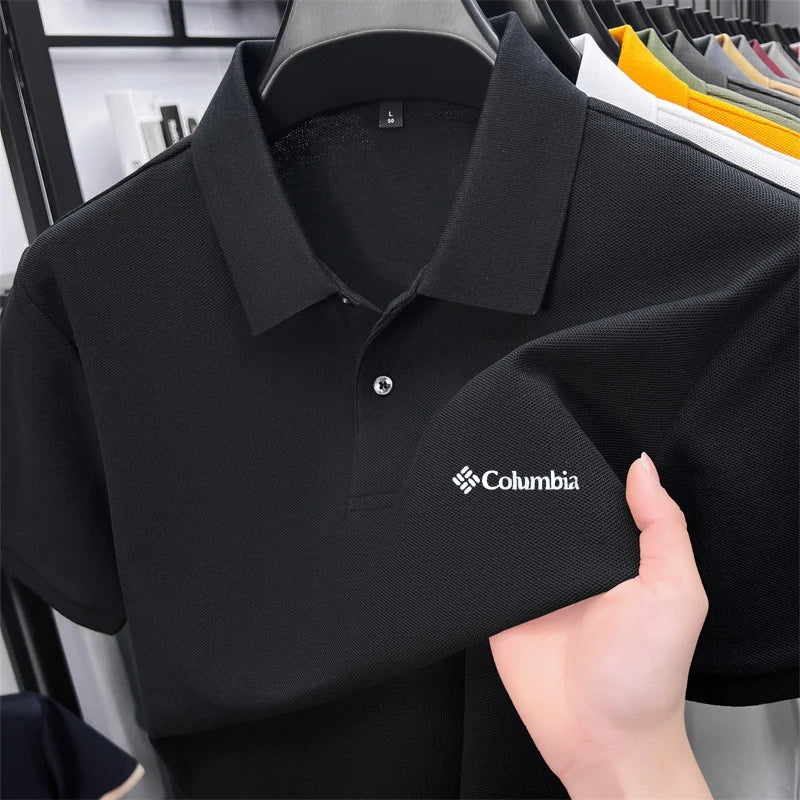 Cotton100% Men's Summer Luxury High Quality Short Sleeves Polo Shirt Letter Printing 25colors Brand T-Shirt Business Men's Wear