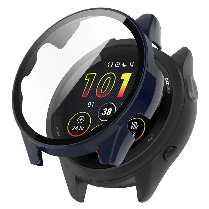 PC Case+Tempered Glass For Garmin Forerunner 265 265S 965 955 255 255S Forerunner 255 255S 955 965 Screen Protector Watch Cover
