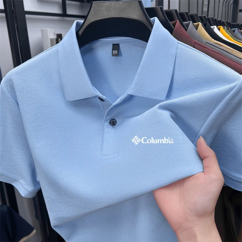 Cotton100% Men's Summer Luxury High Quality Short Sleeves Polo Shirt Letter Printing 25colors Brand T-Shirt Business Men's Wear