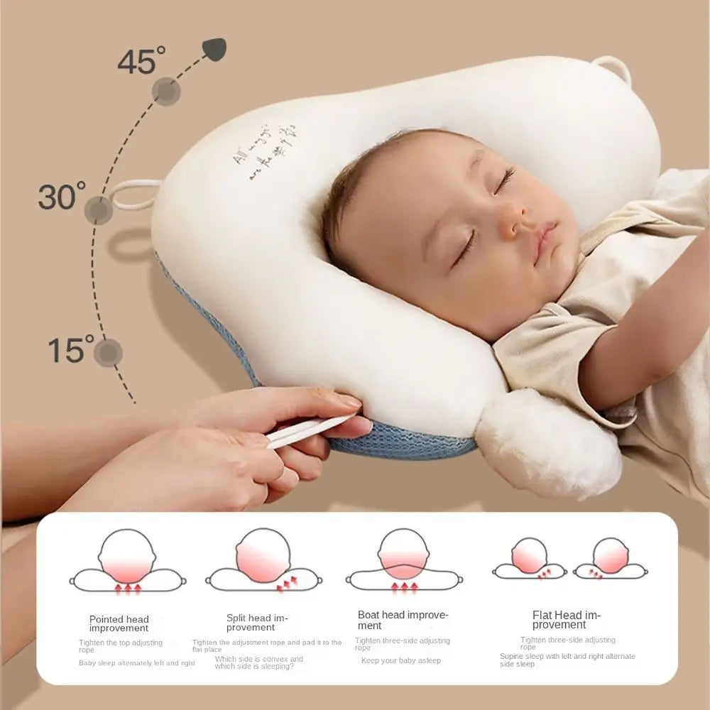 With Placatory Column Head Shaping Pillow Soft Breathable Skin-friendly Fabric Improved Head Shape Pillow Baby Care
