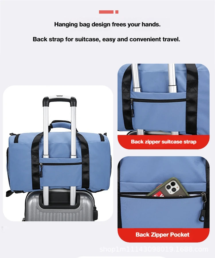 Multifunctional Casual Travel Bag Large Capacity Gym Bag Multifunctional Sports Backpack Independent Shoe Compartment Unisex