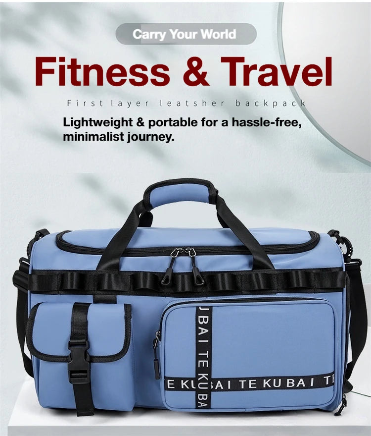 Multifunctional Casual Travel Bag Large Capacity Gym Bag Multifunctional Sports Backpack Independent Shoe Compartment Unisex