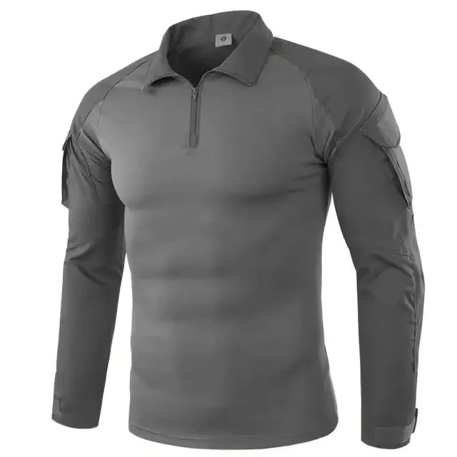 Men's Outdoor Tactical Hiking T-Shirts,Hunting Camouflage Long Sleeve Hunting Climbing Shirt,Male Breathable Sport Clothes