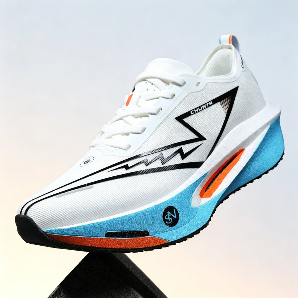 Men's and Women's Breathable Mesh Carbon Plate Chunta Running Shoes, Marathon Shock-Absorbing and Anti Slip Sports Shoes