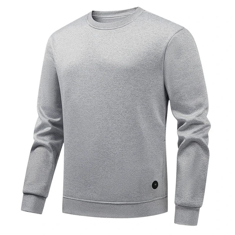 New 7-Zone Heating Intelligent Temperature Control Electric Round Neck Hoodie Men'S Autumn Winter Casual Thick Warm Pullover Top