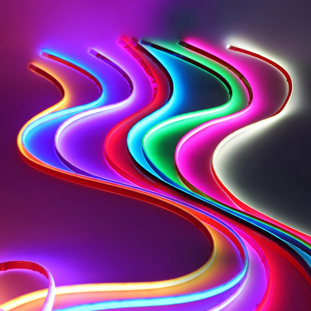 IP68 Waterproof Led Neon Strip Light Tape 12V 24V 320 LEDs Flexible Milky Tube Lamp Liner Lighting 10 Colors 0.5m 1m 2m 3m 4m 5m