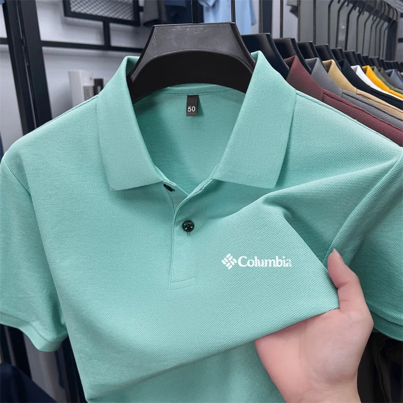 Cotton100% Men's Summer Luxury High Quality Short Sleeves Polo Shirt Letter Printing 25colors Brand T-Shirt Business Men's Wear