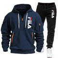 Autumn and winter hot selling men's hooded sweatshirt+casual pants two-piece outdoor multi pocket pullover and sports pants set