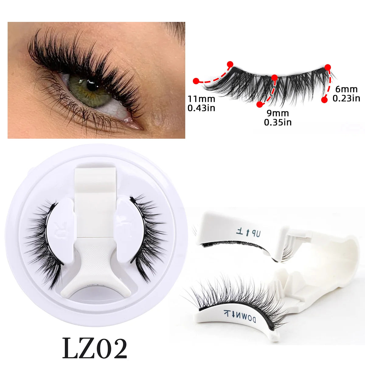 Magnetic Faux Mink Eyelashes with Tweezers