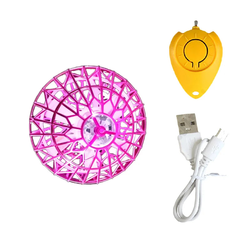 UFO Intelligent Sensing Flying Ball Hovering Saucer Floating Ball Black Technology Fingertip Gyroscope Children's Toy