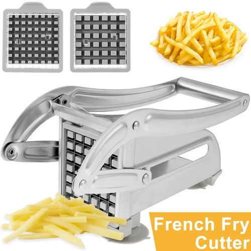 1pack Stainless Steel Manual Potato Cutter 4 in 1 French Fries Slicer Potato Chips Maker Meat Chopper Dicer Cutting Machine Tool