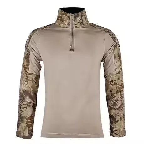 Men's Outdoor Tactical Hiking T-Shirts,Hunting Camouflage Long Sleeve Hunting Climbing Shirt,Male Breathable Sport Clothes