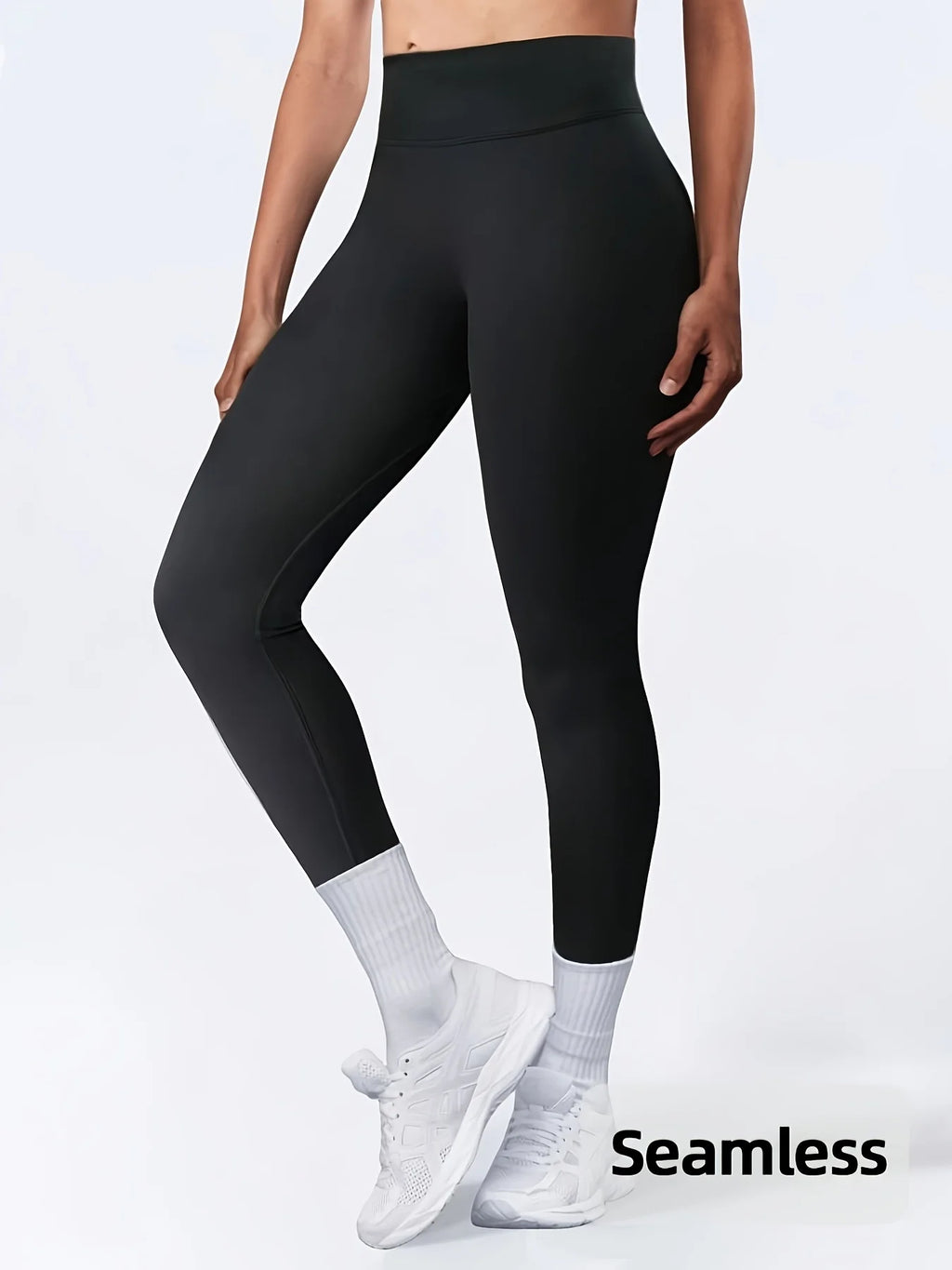 Women's High Waisted Seamless Workout Leggings Butt Lifting Gym Yoga Pants Booty Scrunch Vital Tummy Control Ruched Tights Four
