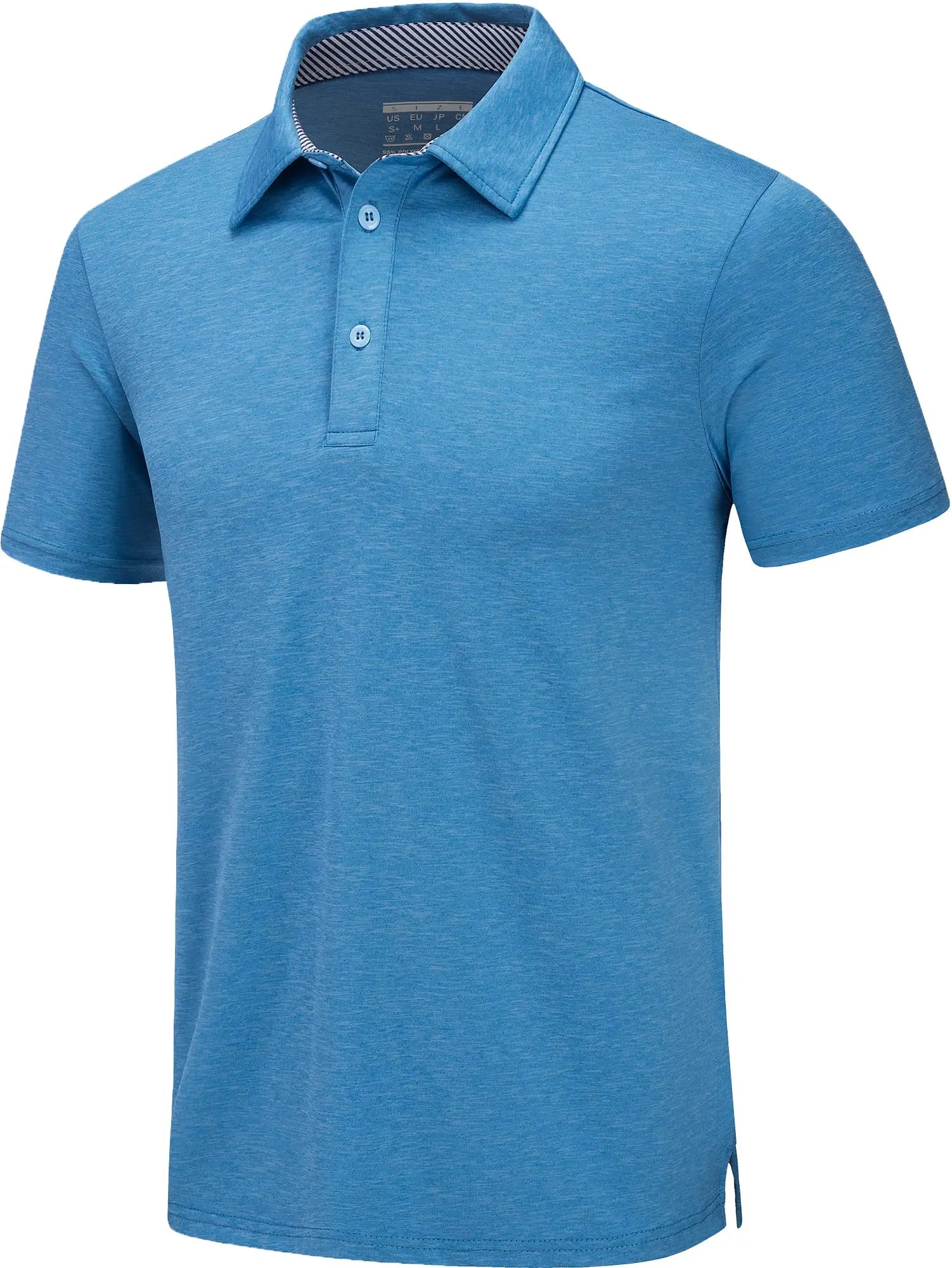 TACVASEN Summer Polo T-shirts Mens Casual Short Sleeve Shirts 3 Buttons Down Quick Dry Breathable Golf Fishing Pullover Workwear