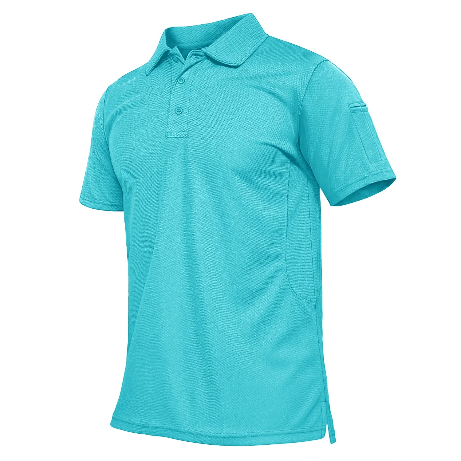 TACVASEN Summer Colorful Fashion Polo Tee Shirts Men's Short Sleeve T-shirt Quick Dry Team Work Green T-Shirt Tee Tops Clothing