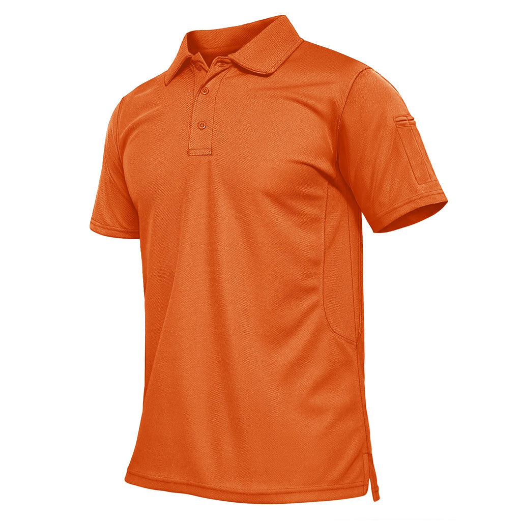 TACVASEN Summer Colorful Fashion Polo Tee Shirts Men's Short Sleeve T-shirt Quick Dry Team Work Green T-Shirt Tee Tops Clothing