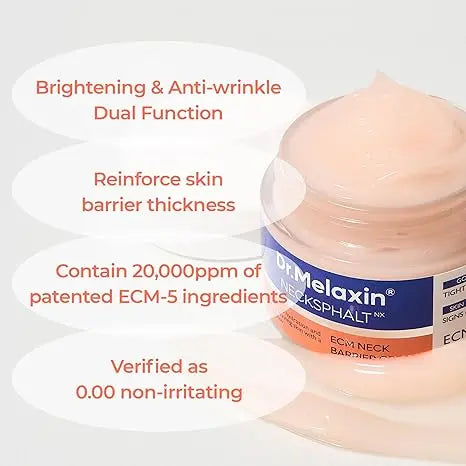 Dr.Melaxin Necksphalt ECM Barrier Cream for Anti-Aging Neck Skin, Tightening Wrinkles 50ml
