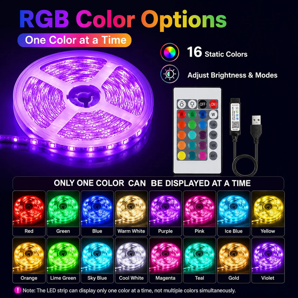 USB Led Strip Lights 5m 10m 20m 30m APP Control Music Sync Flexible Ribbon Luces Led Tape for Home Decor TV Backlight RGB Lights