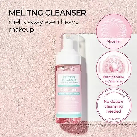 Dr.Melaxin Melting Cleanser - Hypoallergenic Makeup remover with Quick Bubble, Deep Pore Cleansing for all skin type, 150ml