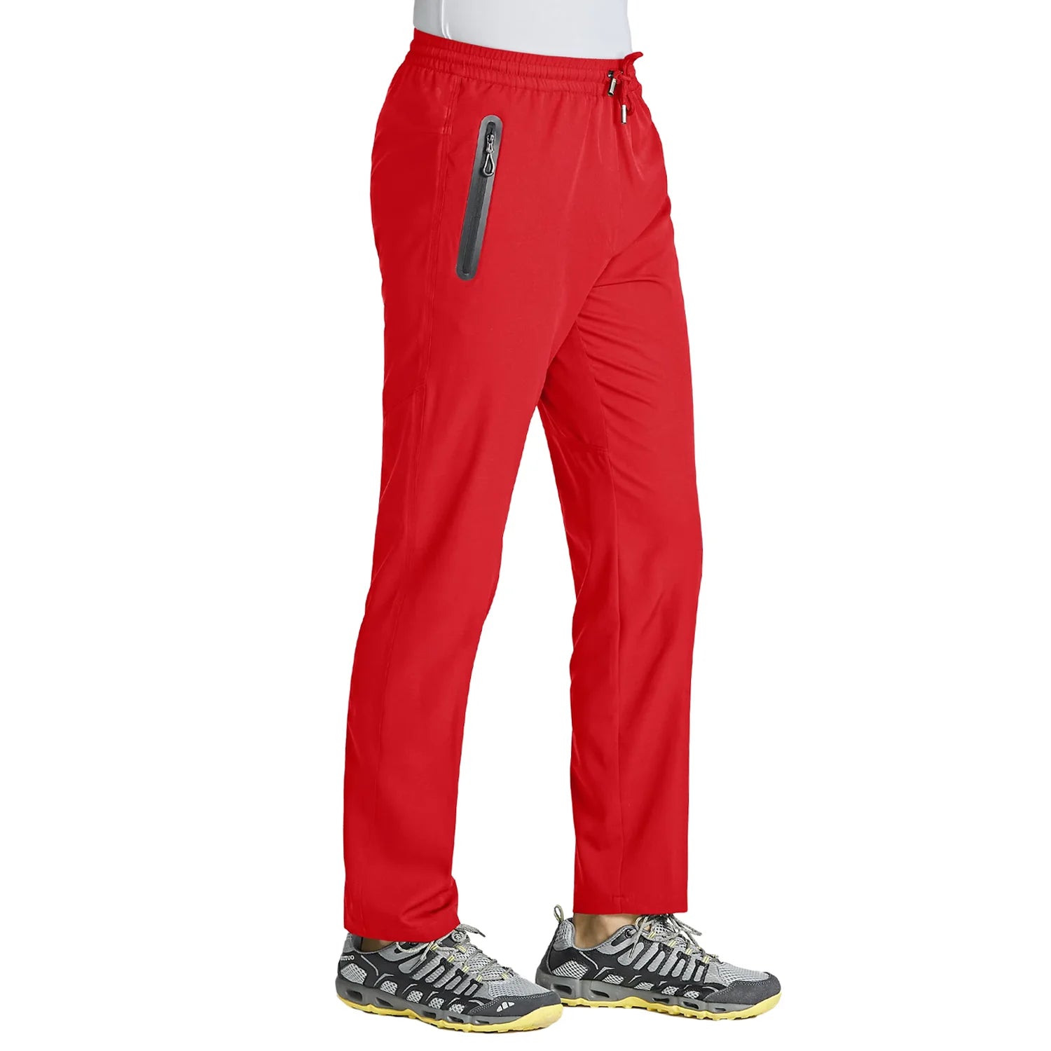 TACVASEN Outdoor Pants Men Quick Dry Straight Running Hiking Pants Elastic Lightweight Yoga Fitness Exercise Sweatpants Joggers