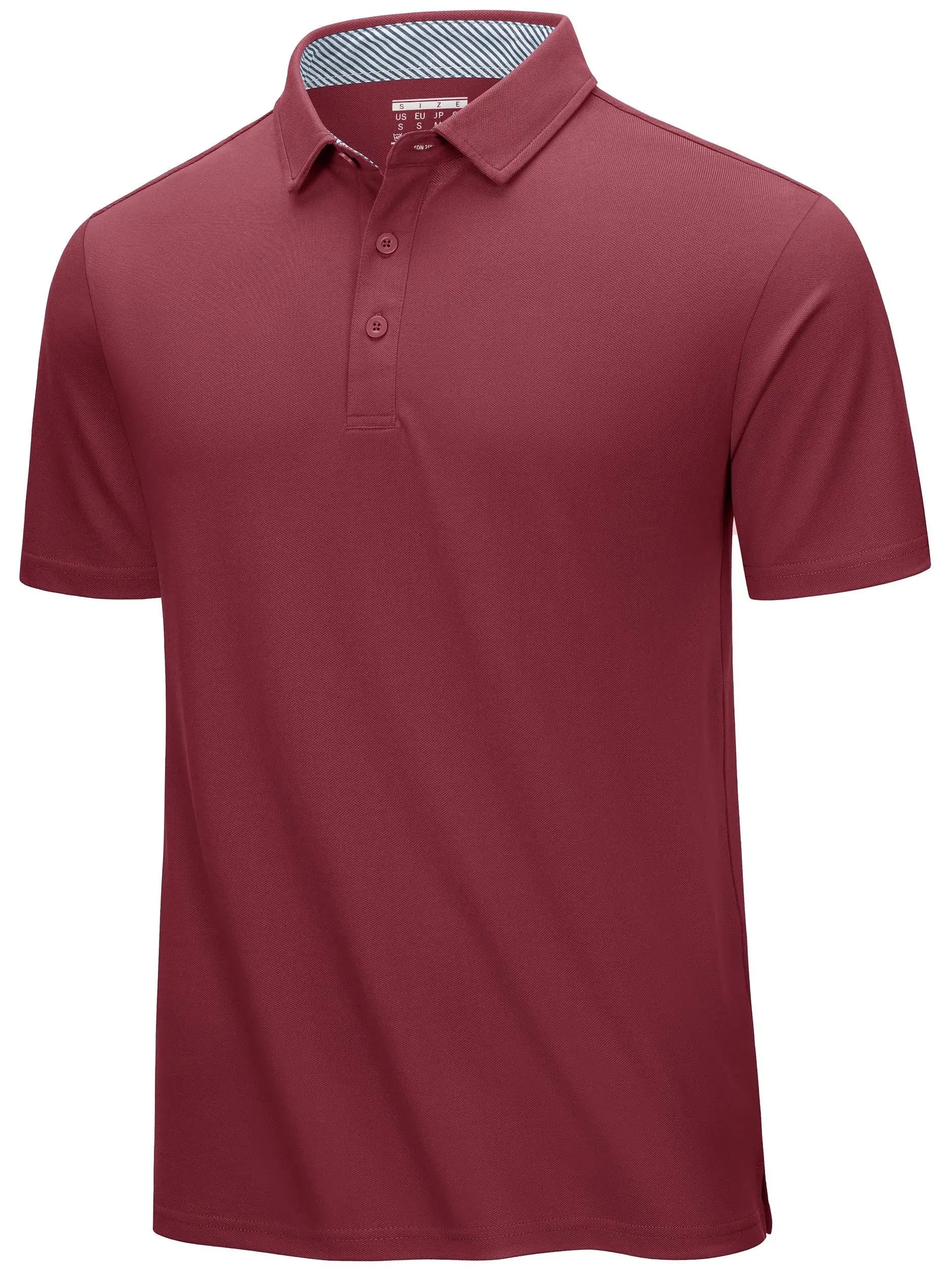 TACVASEN Summer Cotton Blend Golf Polos Shirts Mens Work Polo T-shirts Quick Dry Casual Short Sleeve Pullover Tops Outdoor Tee
