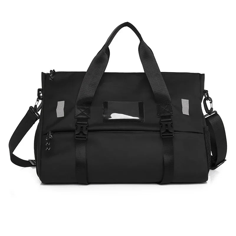 Sports Bag For Women Gym Bag Dry Wet Swim Bags Large Waterproof Nylon Yoga Mat Bag with Shoe Compartent Light Weekend Travel Bag