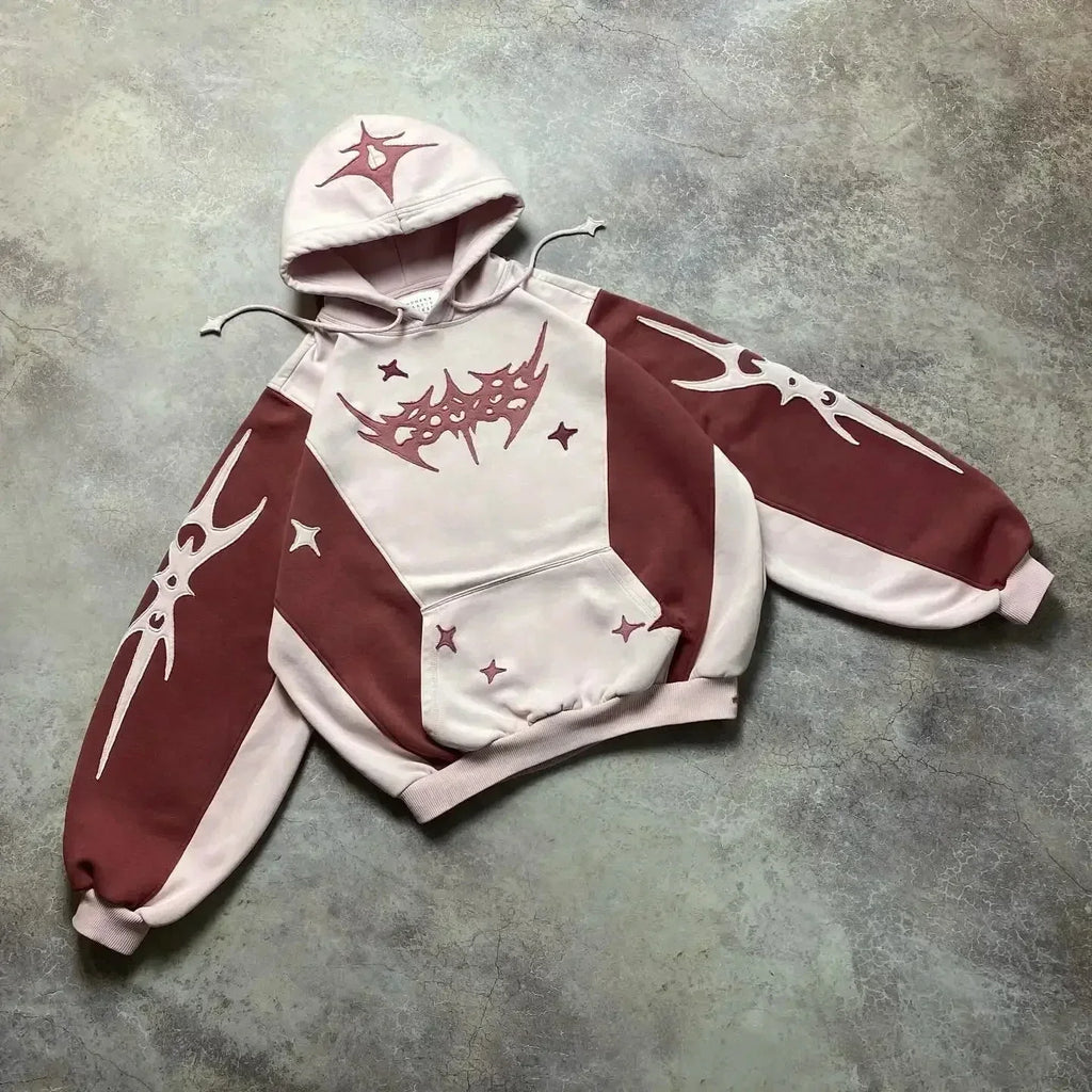 Korean Fashion Simple Gray Double-Sided Oversized Zipper Hoodie Women's Y2K New Harajuku Gothic Casual Joker Couple Street Wear