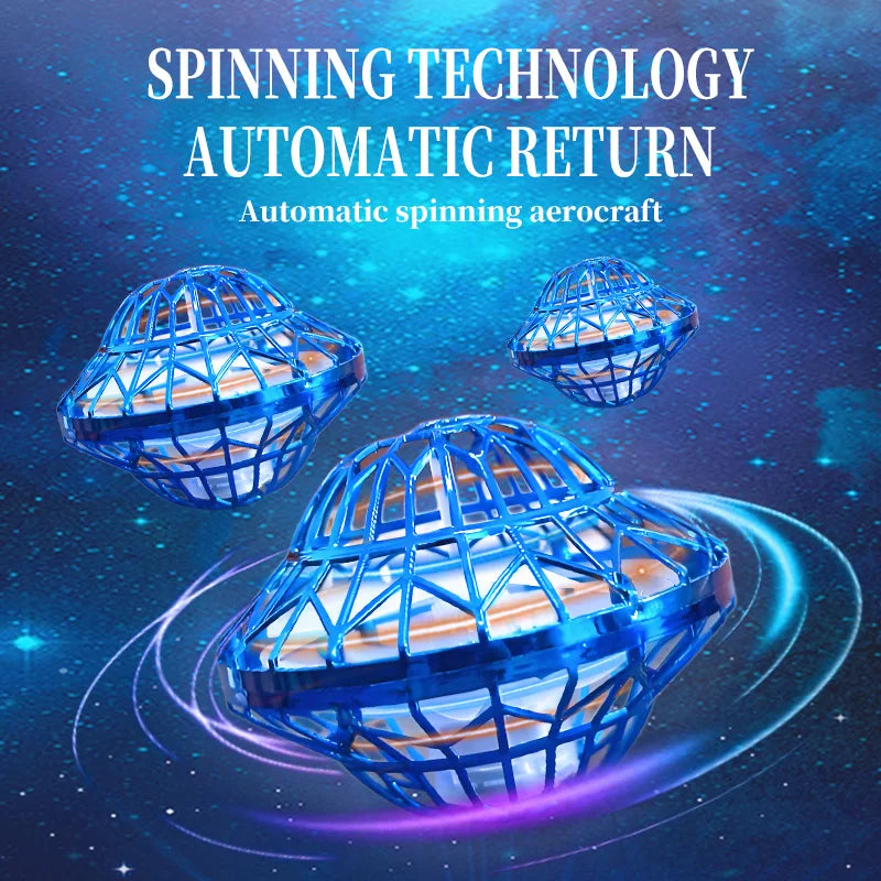 UFO Intelligent Sensing Flying Ball Hovering Saucer Floating Ball Black Technology Fingertip Gyroscope Children's Toy