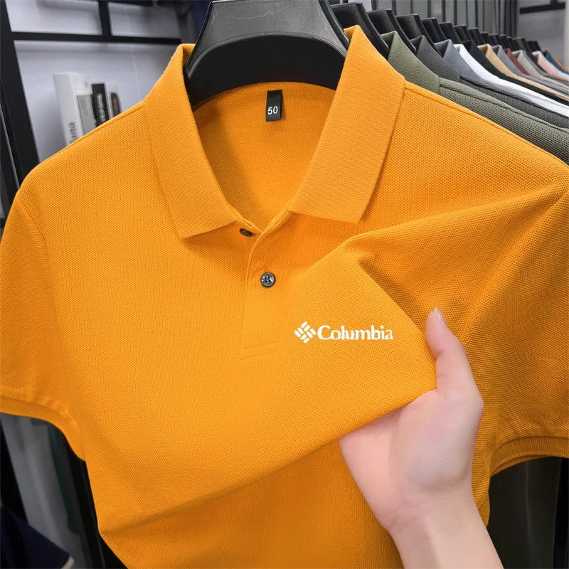 Cotton100% Men's Summer Luxury High Quality Short Sleeves Polo Shirt Letter Printing 25colors Brand T-Shirt Business Men's Wear