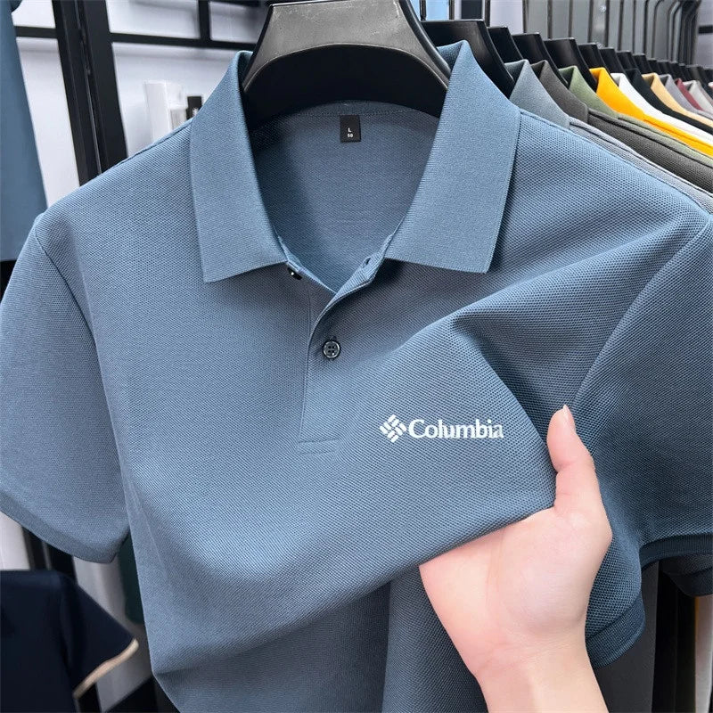 Cotton100% Men's Summer Luxury High Quality Short Sleeves Polo Shirt Letter Printing 25colors Brand T-Shirt Business Men's Wear