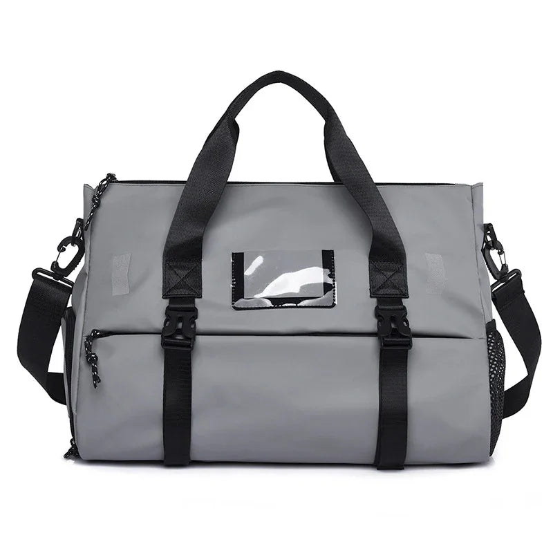 Sports Bag For Women Gym Bag Dry Wet Swim Bags Large Waterproof Nylon Yoga Mat Bag with Shoe Compartent Light Weekend Travel Bag
