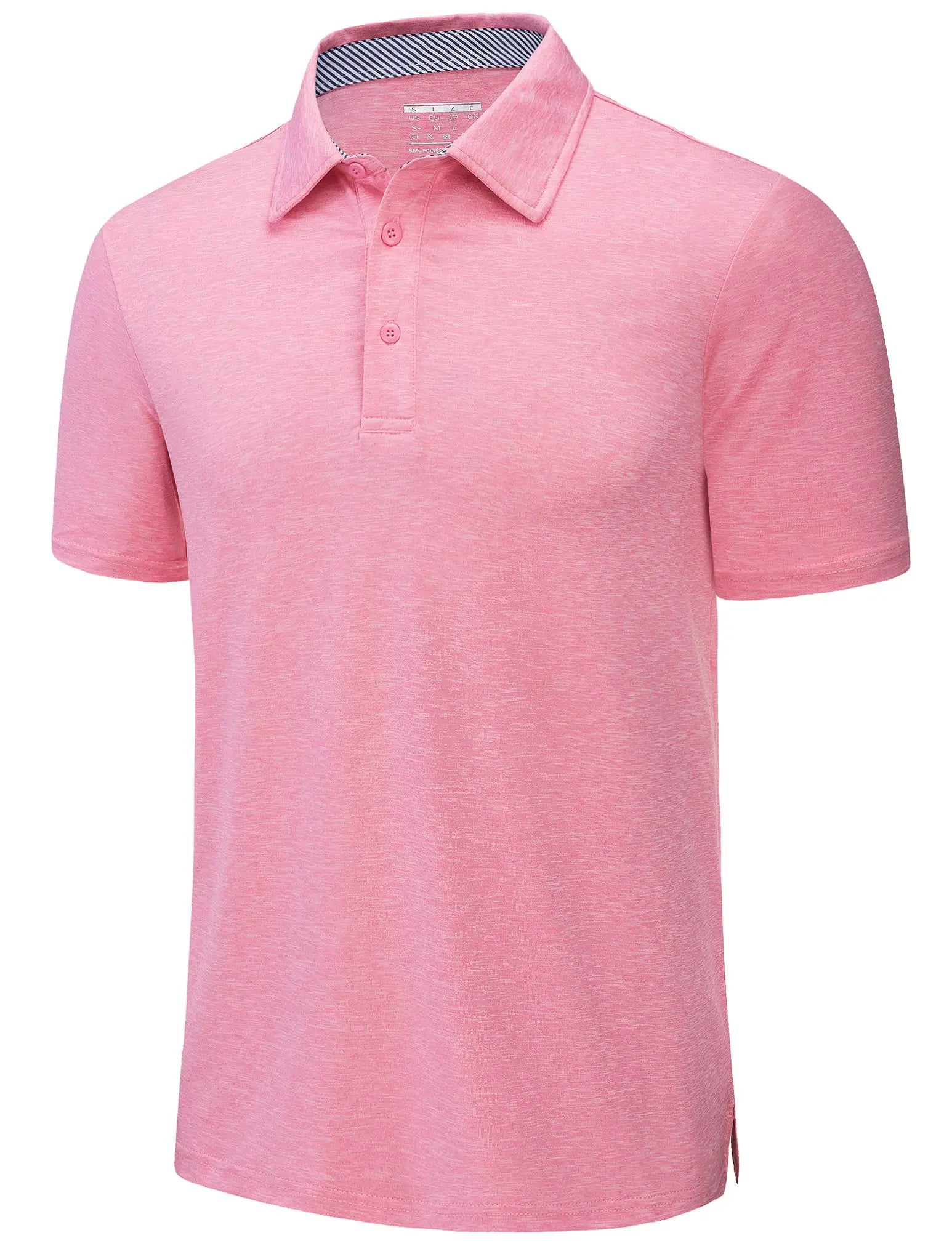 TACVASEN Summer Polo T-shirts Mens Casual Short Sleeve Shirts 3 Buttons Down Quick Dry Breathable Golf Fishing Pullover Workwear